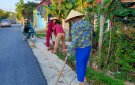 Tân Khang: Phụ nữ ra quân dọn vệ sinh, trồng hoa ven đường  